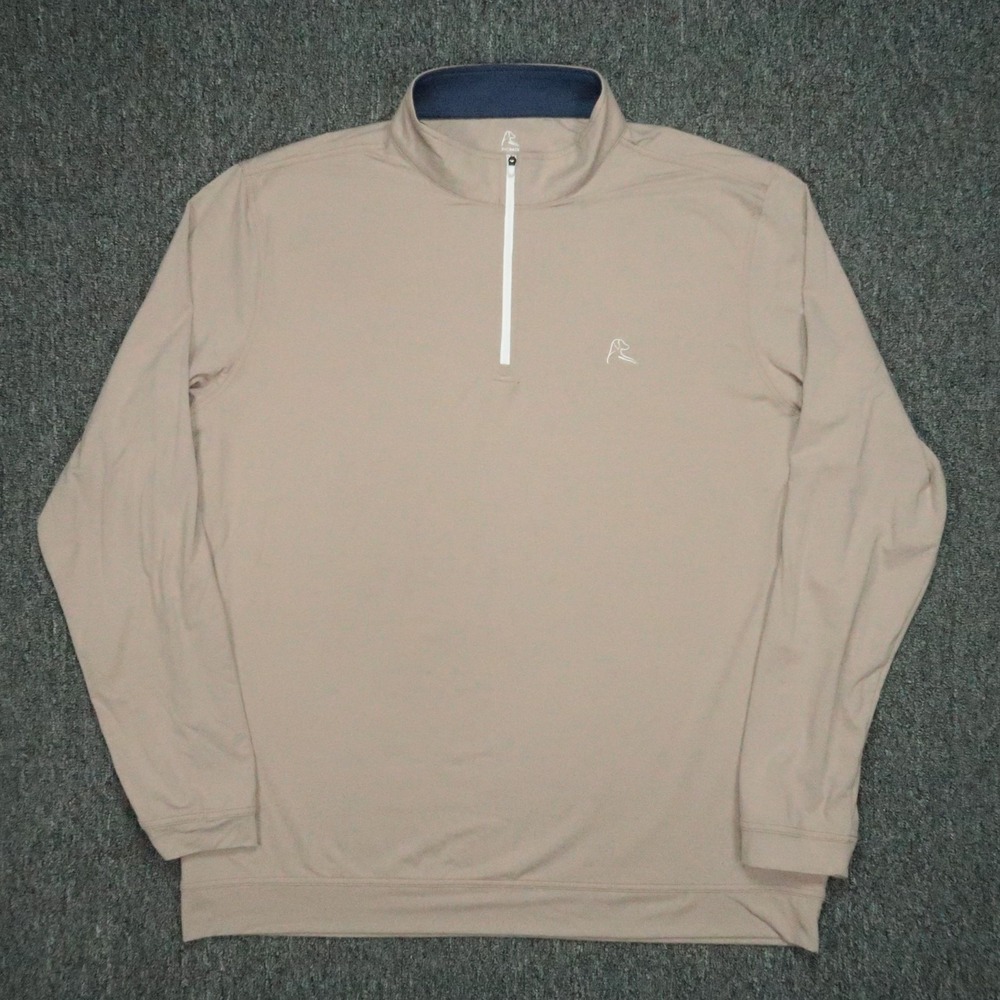 Rhoback Pullover Mens XXL Tan Quarter Zip Performance Golf Q Zip 2XL